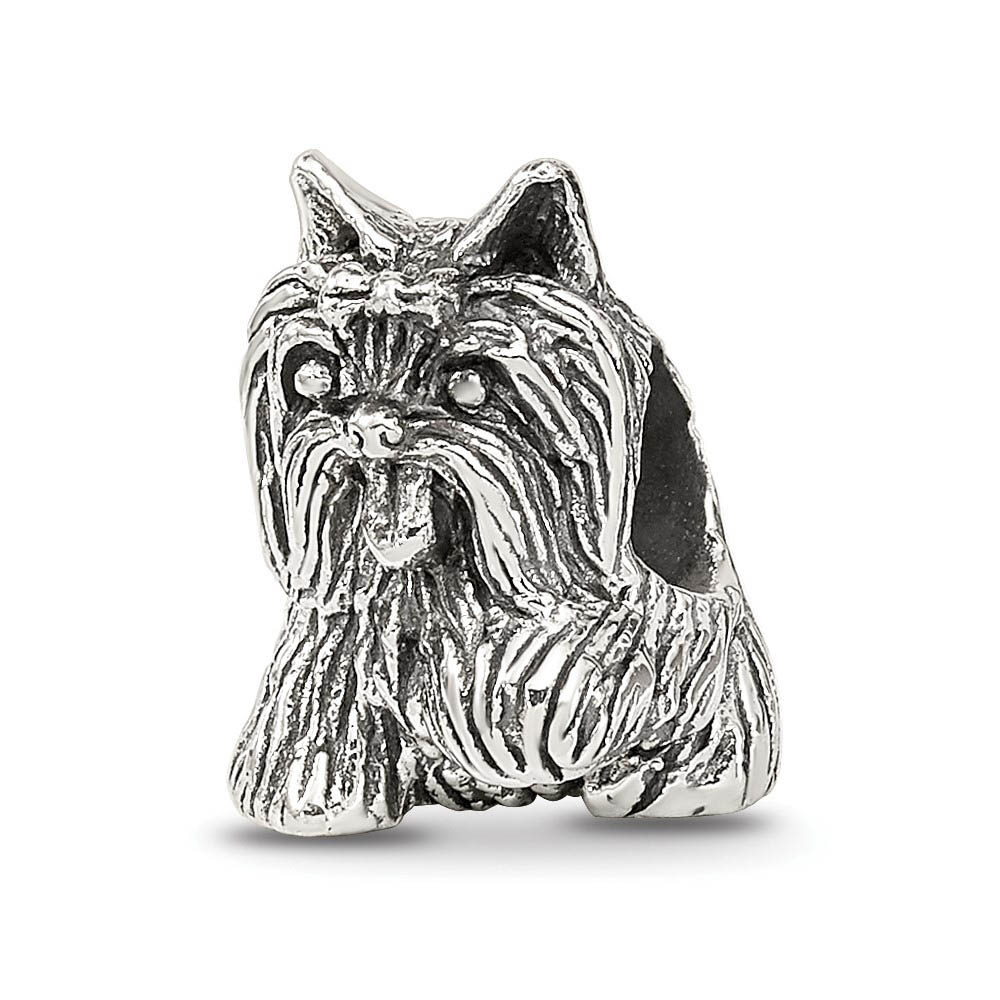 Sterling Silver Yorkshire Terrier Bead Charm