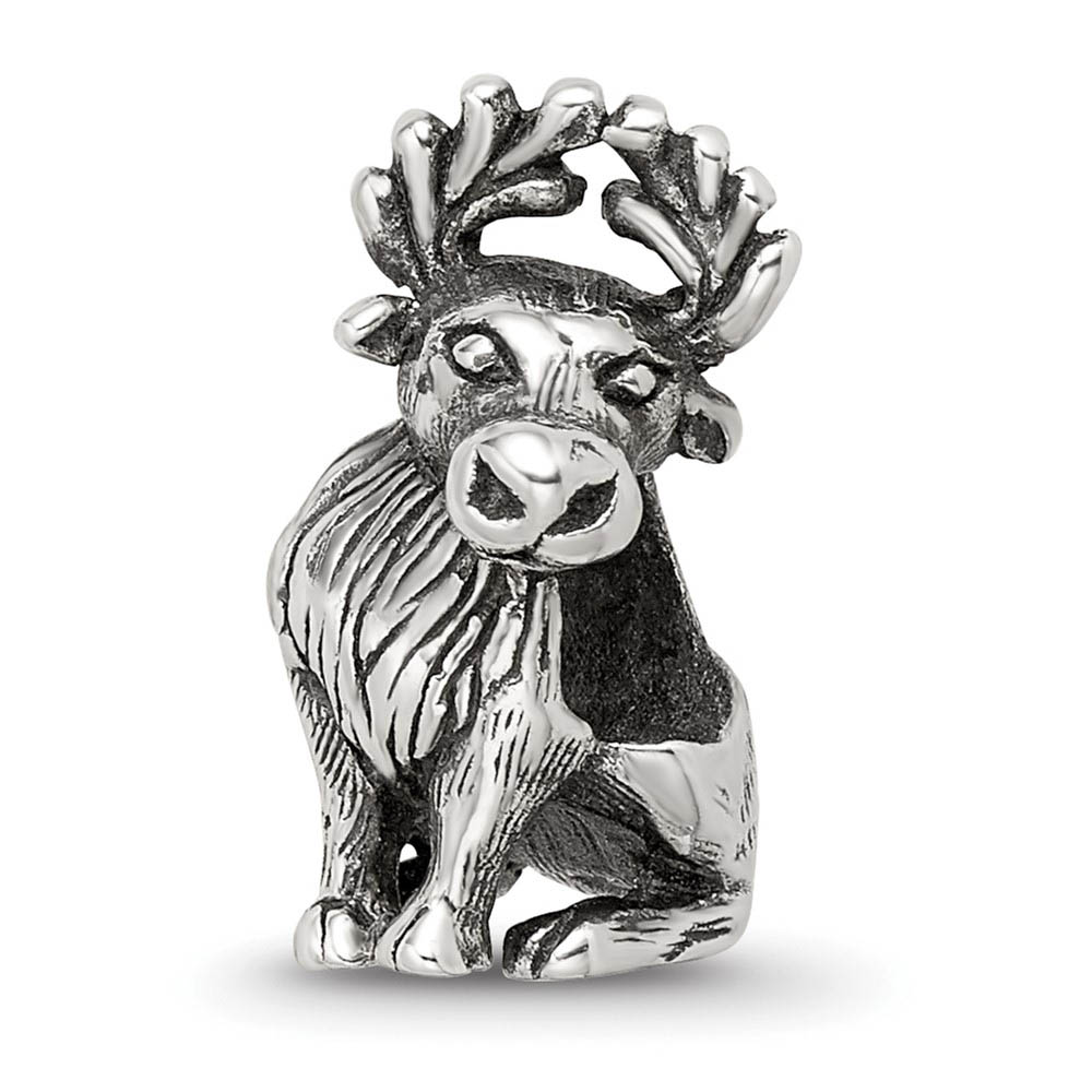 Sterling Silver Moose Bead Charm