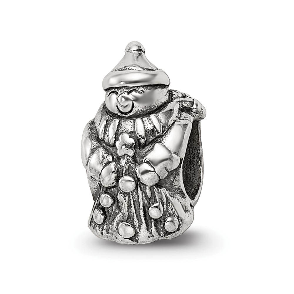 Sterling Silver Snowman Bead Charm