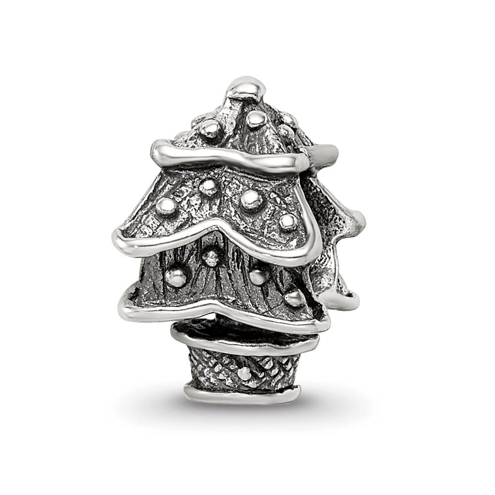 Sterling Silver Christmas Tree with Lights Bead Charm