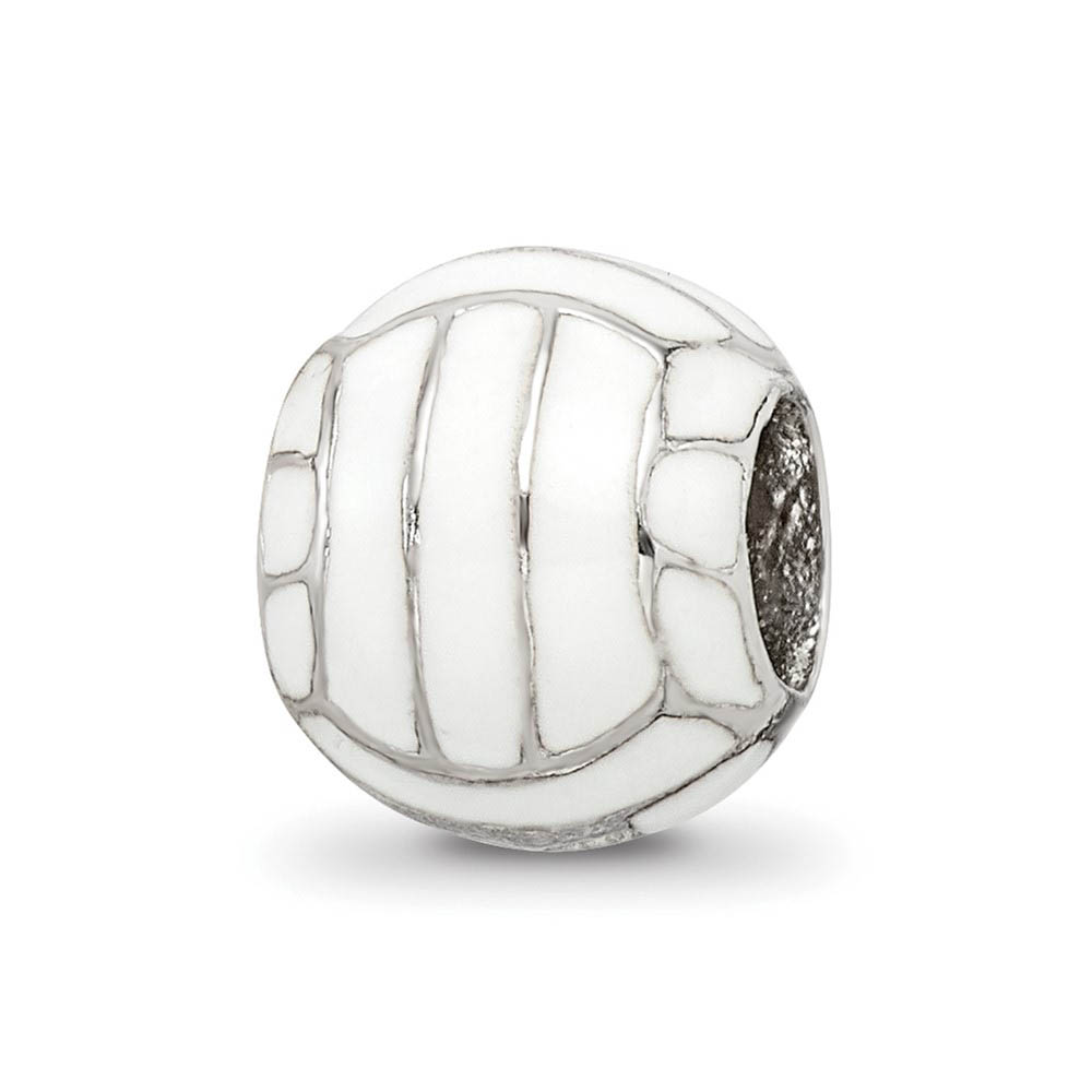 Sterling Silver and Enameled Volleyball Bead Charm