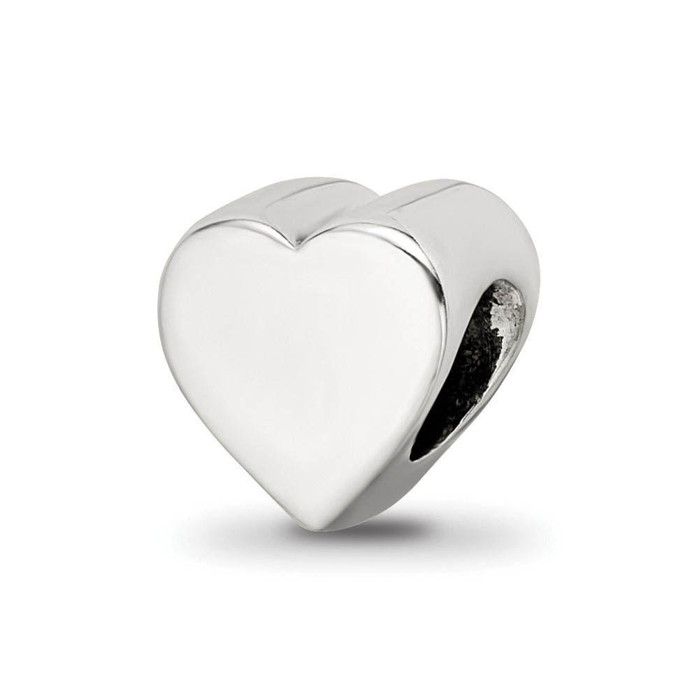 Sterling Silver Heart Shape Bead Charm