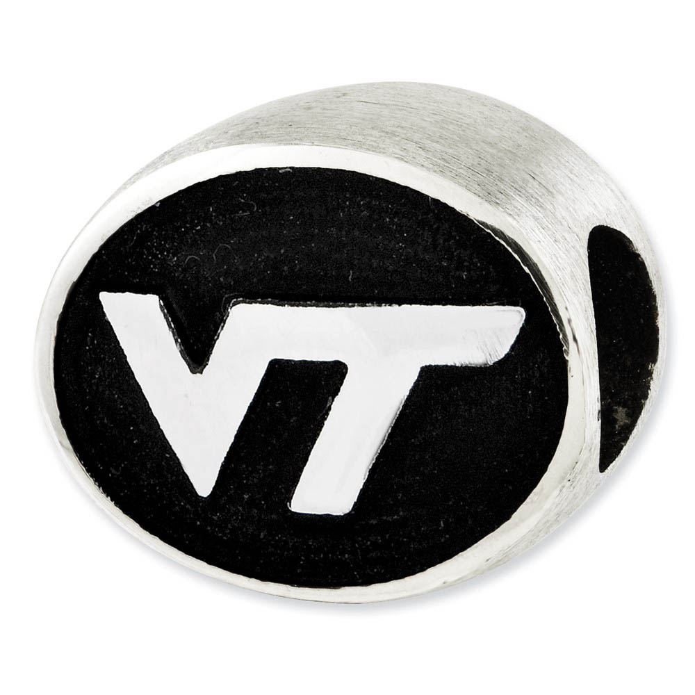 Sterling Silver & Enamel Virginia Tech Collegiate Bead Charm