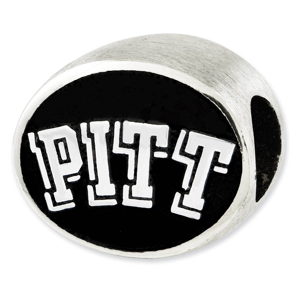 Sterling Silver Enamel University of Pittsburgh Collegiate Bead Charm