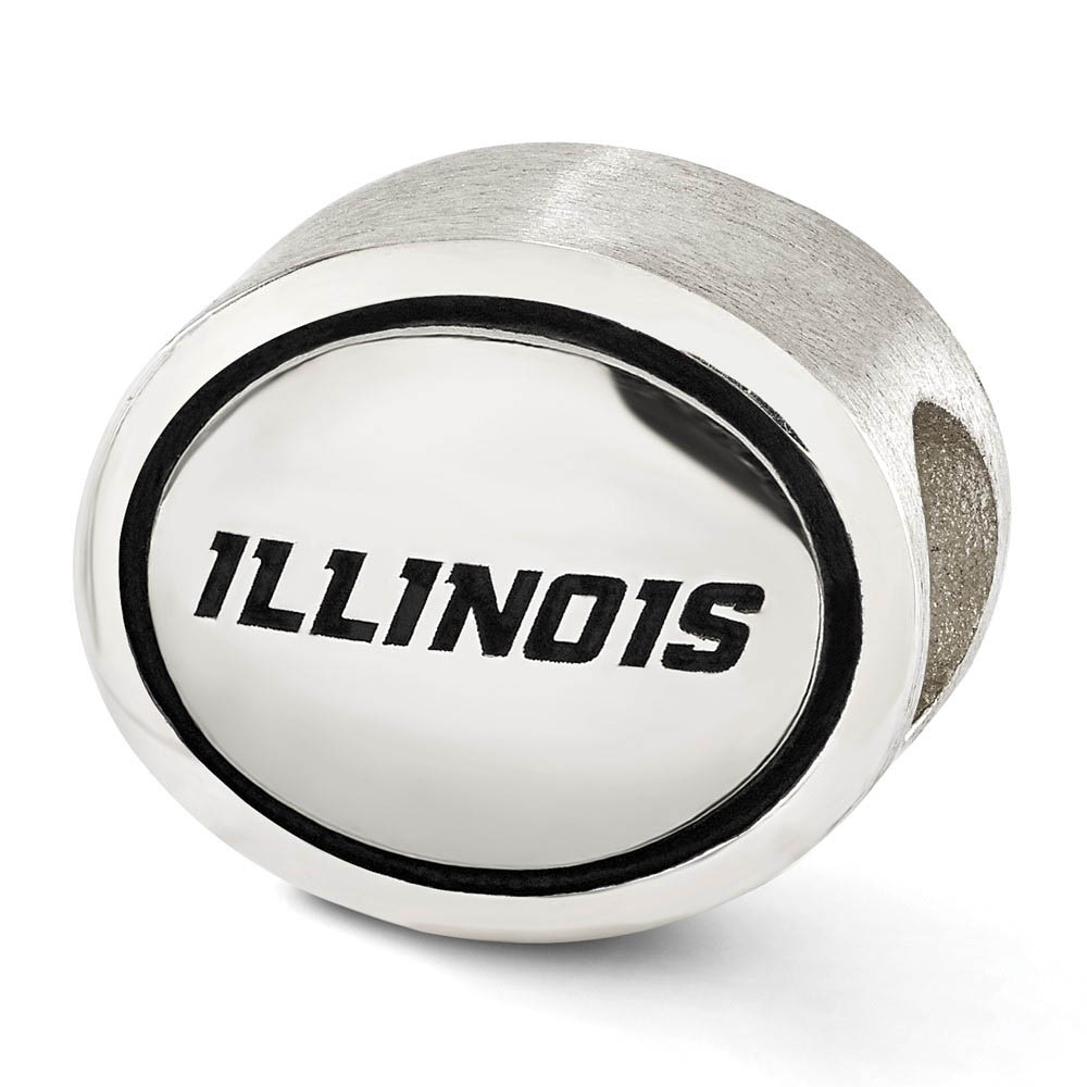 Sterling Silver & Enamel University of Illinois Collegiate Bead Charm