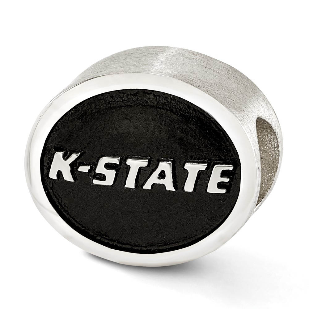 Sterling Silver & Enamel Kansas State University Collegiate Bead Charm