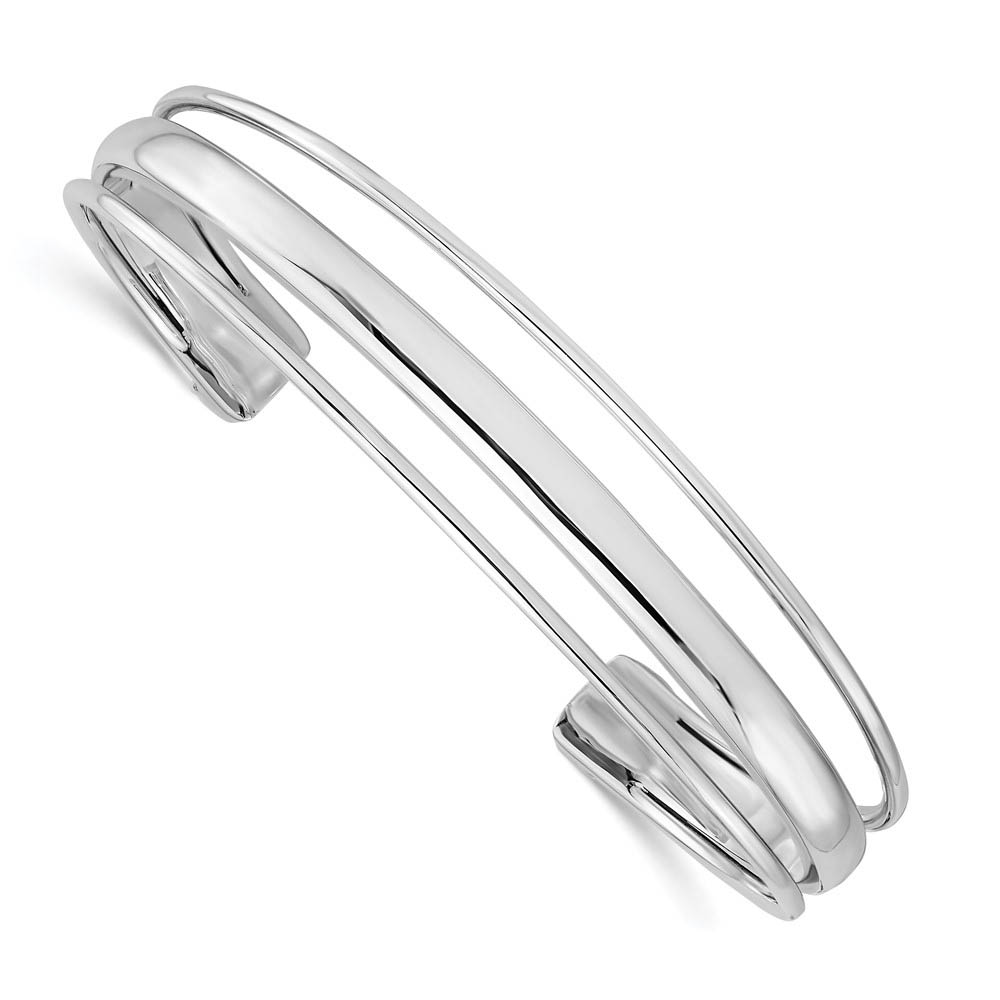 Sterling Silver 14mm Split Cuff Bracelet