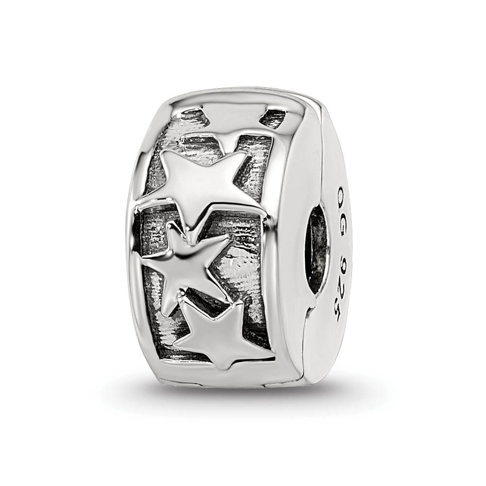 Sterling Silver Hinged Shooting Star Clip Bead Charm