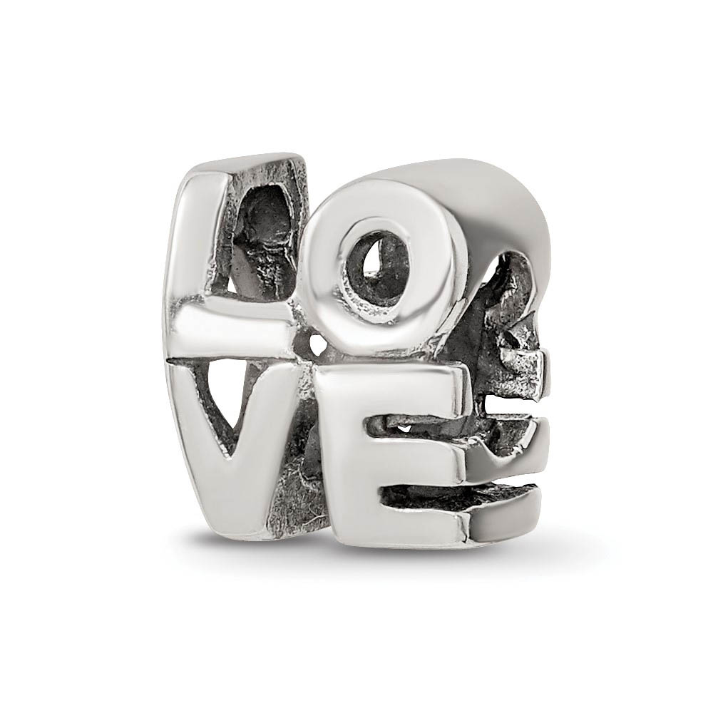Sterling Silver LOVE Script Bead Charm