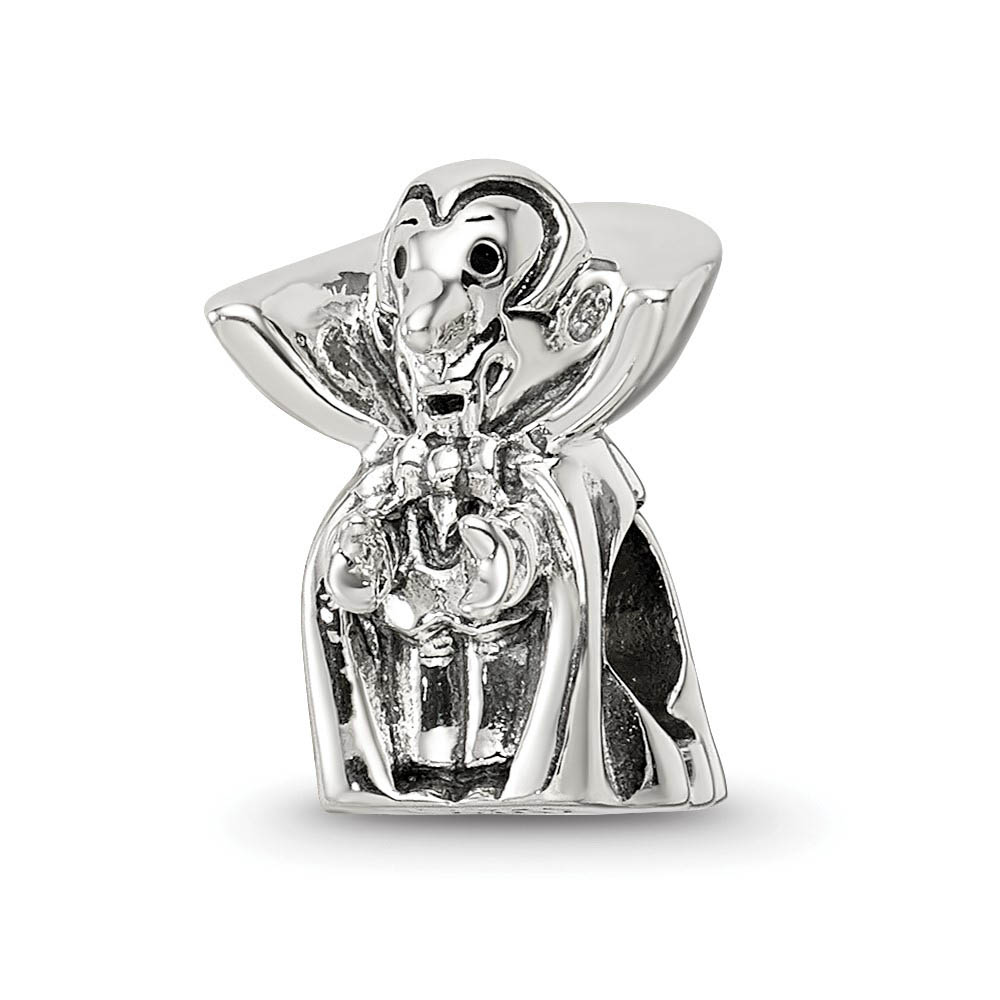Antiqued Sterling Silver Vampire Bead Charm