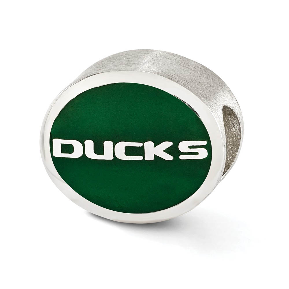 Sterling Silver & Enamel University of Oregon Collegiate Bead Charm