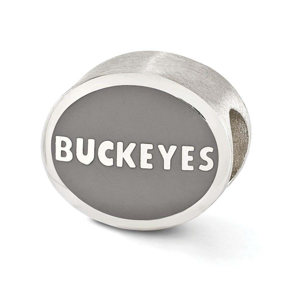 Sterling Silver & Enamel Ohio State University Bead Charm