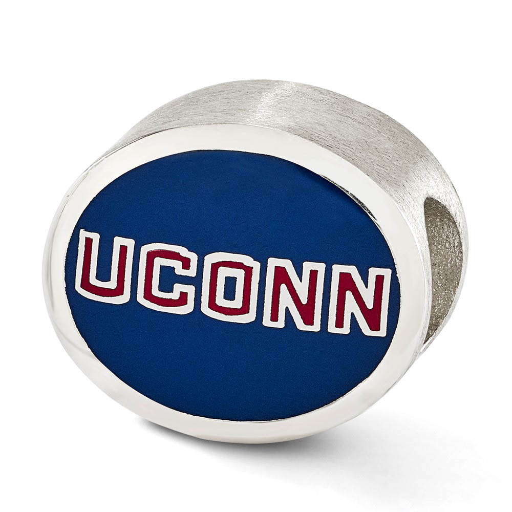 Sterling Silver & Enamel Univ. of Connecticut Collegiate Bead
