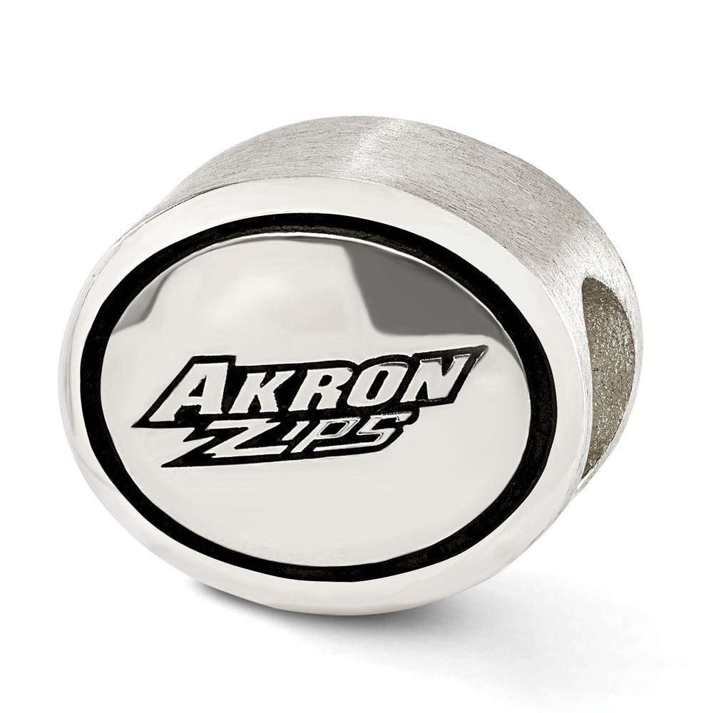 Sterling Silver University of Akron Collegiate Bead Charm