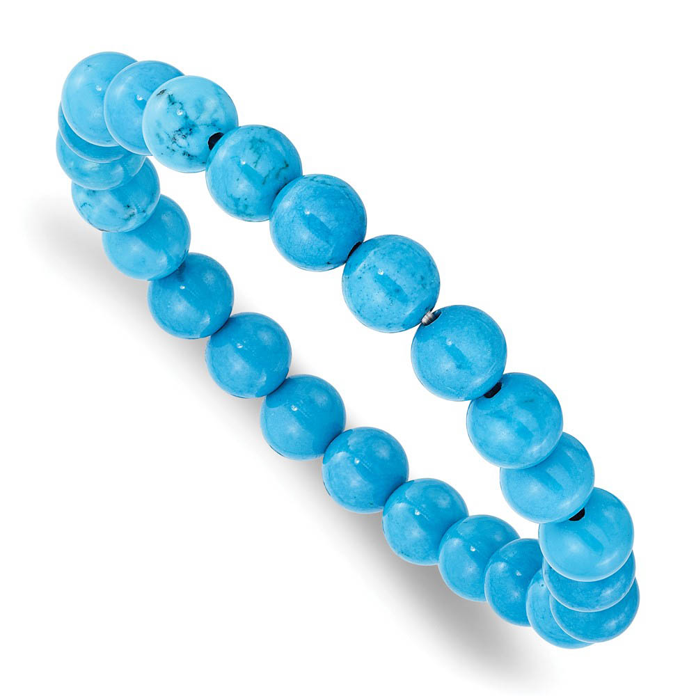 Dyed Howlite 9mm Bead Stretch Bracelet