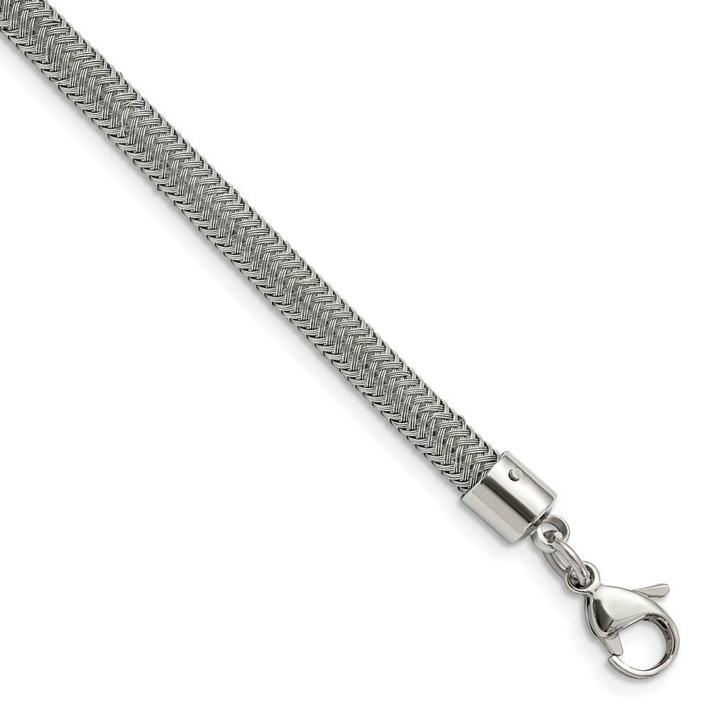 6mm Braided Stainless Steel Wire Bracelet