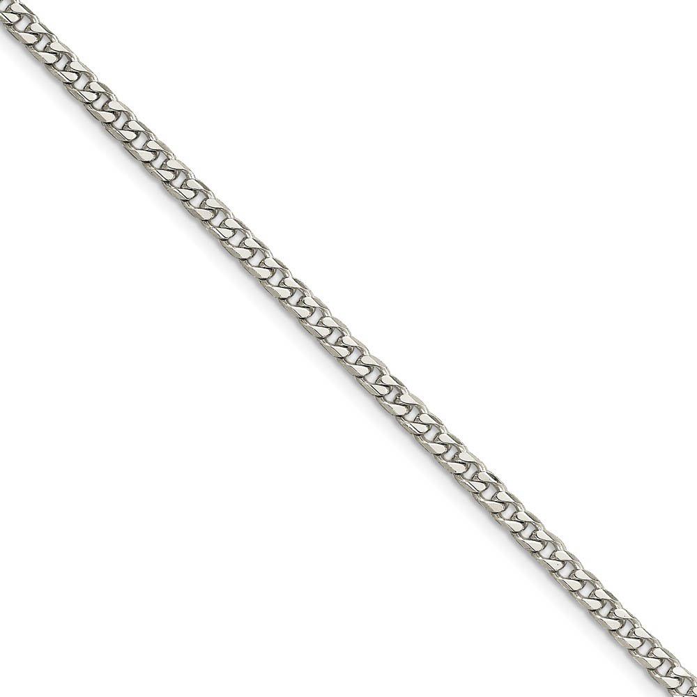 3.5mm Sterling Silver Solid Curb Chain Bracelet