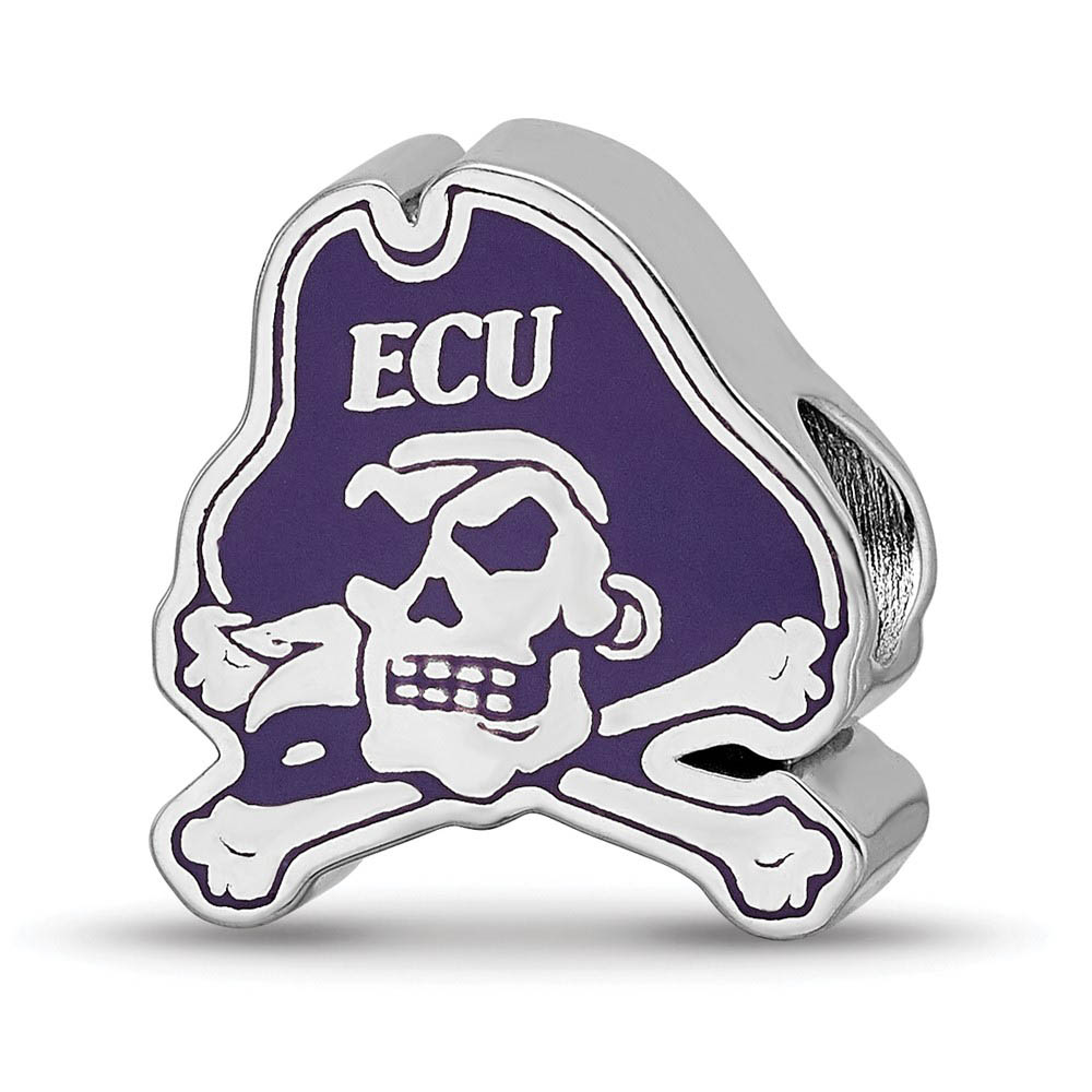 Sterling Silver East Carolina University Enamel Bead Charm