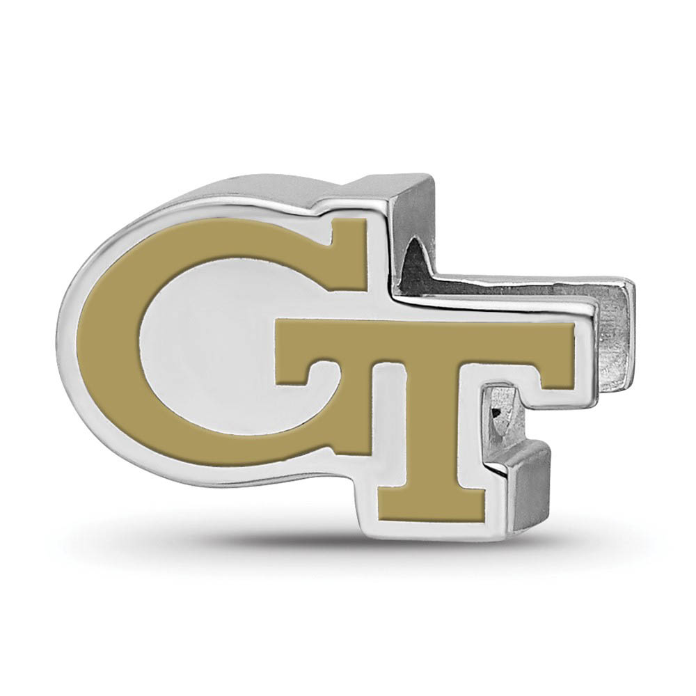 Sterling Silver Georgia institute of Technology Enamel Bead Charm