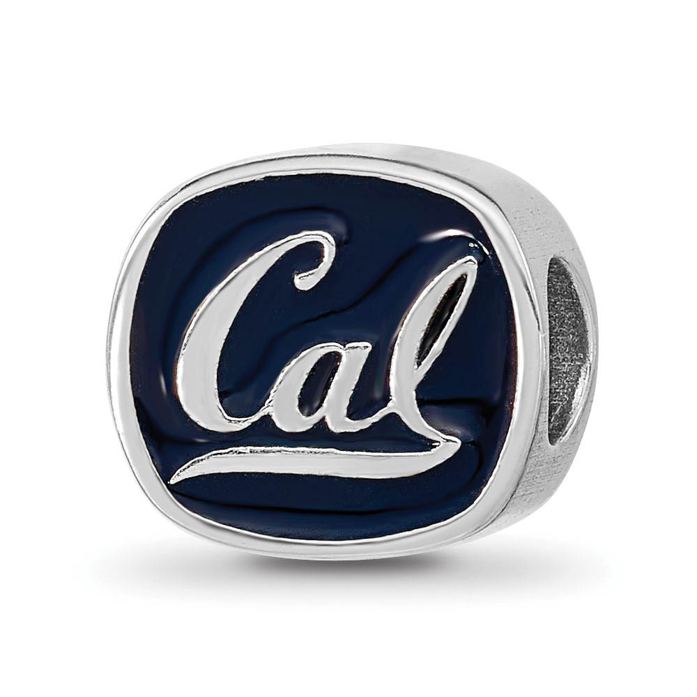 Sterling Silver U of California Berkeley Cushion Shape Bead Charm