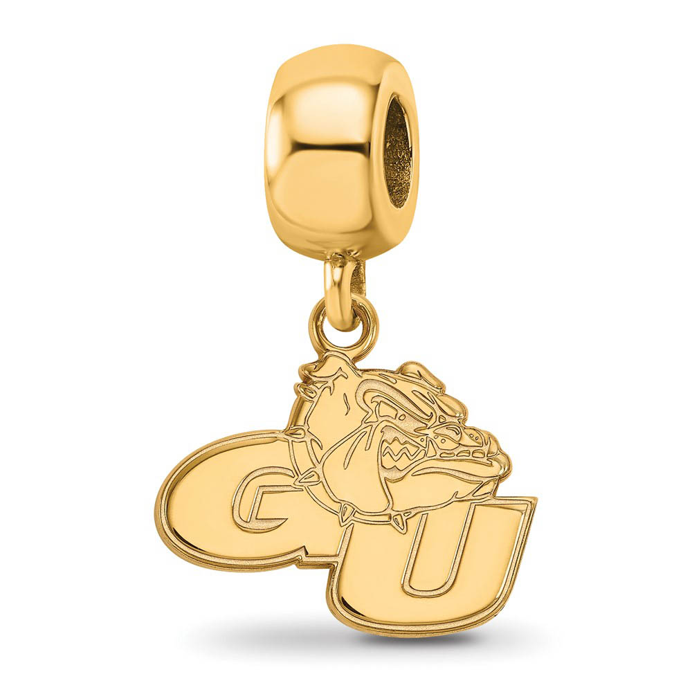 14k Gold Plated Silver Gonzaga University Dangle Bead Charm