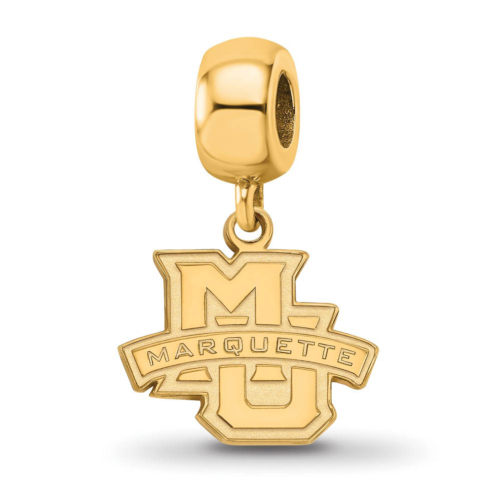 14k Gold Plated Silver Marquette University Sm Dangle Bead Charm