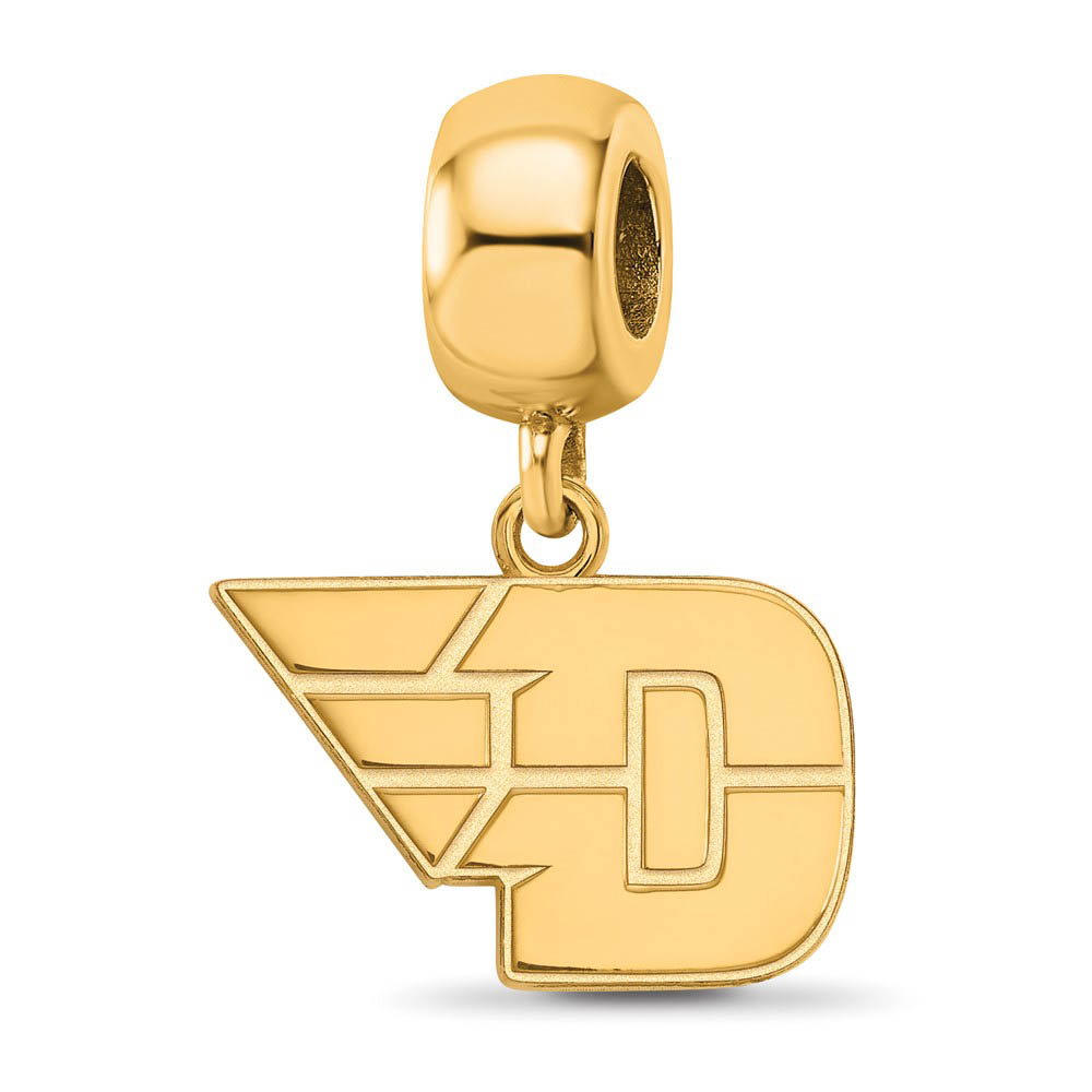 14k Gold Plated Silver University of Dayton Sm Dangle Bead Charm
