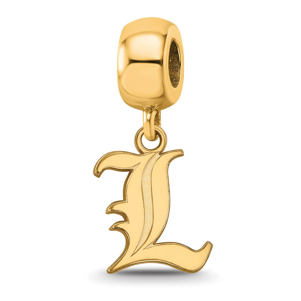 14k Gold Plated Silver University of Louisville 'L' Dangle Bead Charm