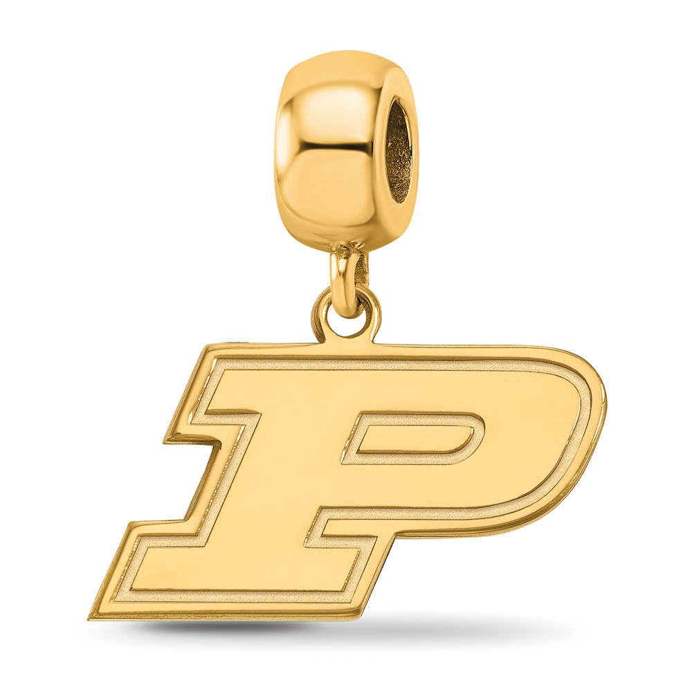 14k Gold Plated Silver Purdue Dangle 'P' Bead Charm