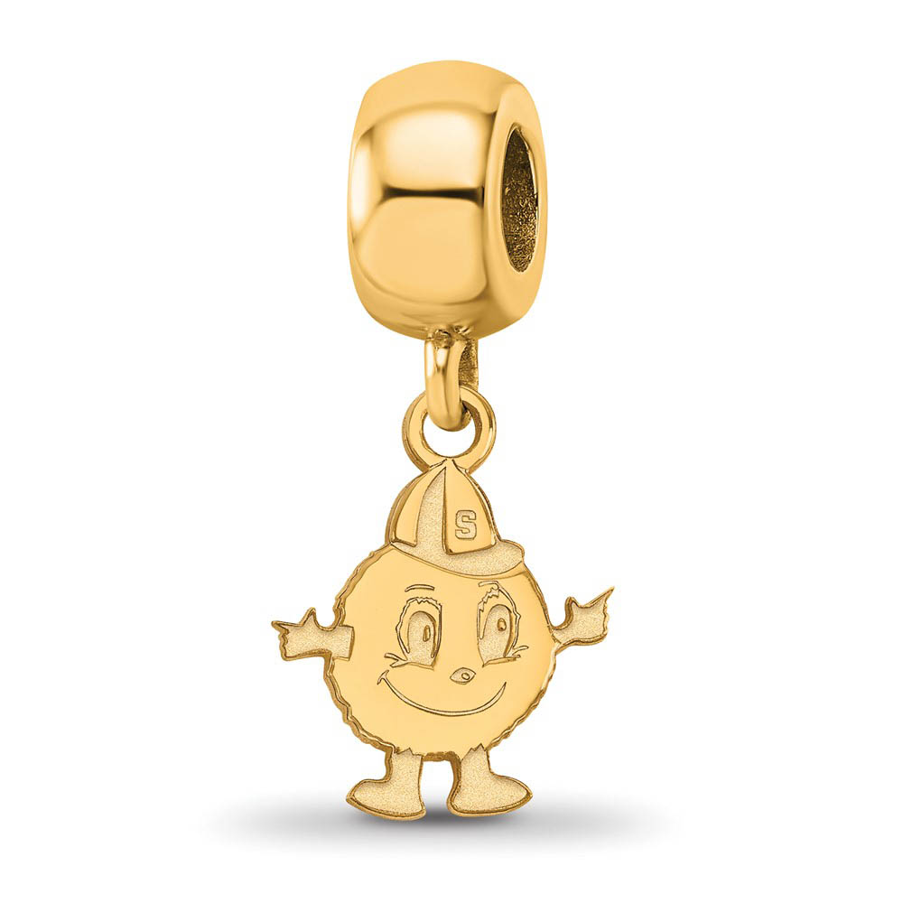 14k Gold Plated Silver Syracuse University Sm Dangle Bead Charm