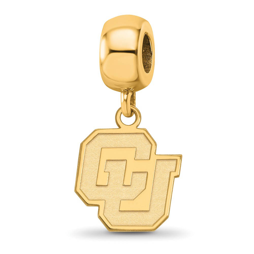 14k Gold Plated Silver University of Colorado Sm Dangle Bead Charm