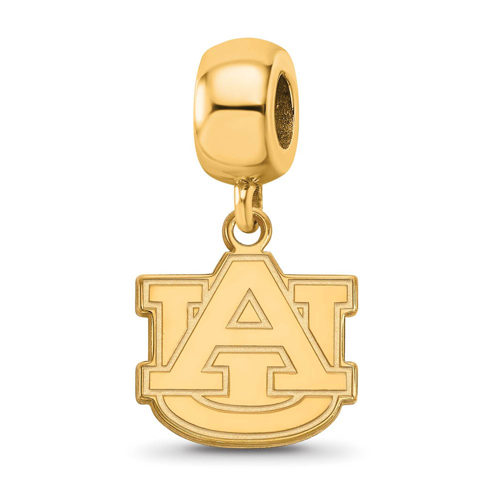 14k Gold Plated Silver Auburn University Dangle Bead Charm