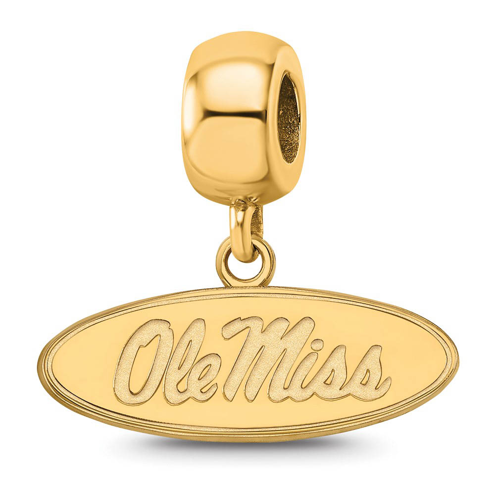 14k Gold Plated Silver Univ. of Mississippi 'Ole Miss' Charm Bead