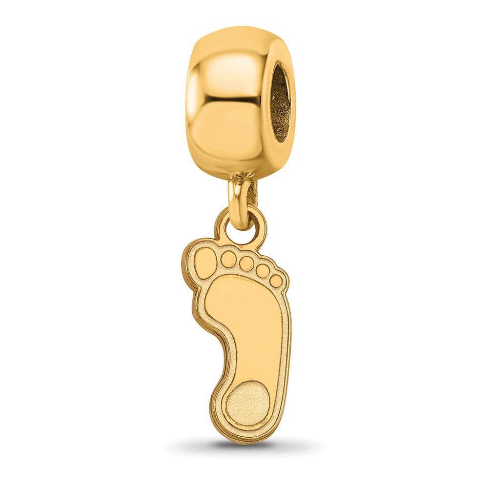 14k Gold Plated Silver University of North Carolina Dangle Bead Charm