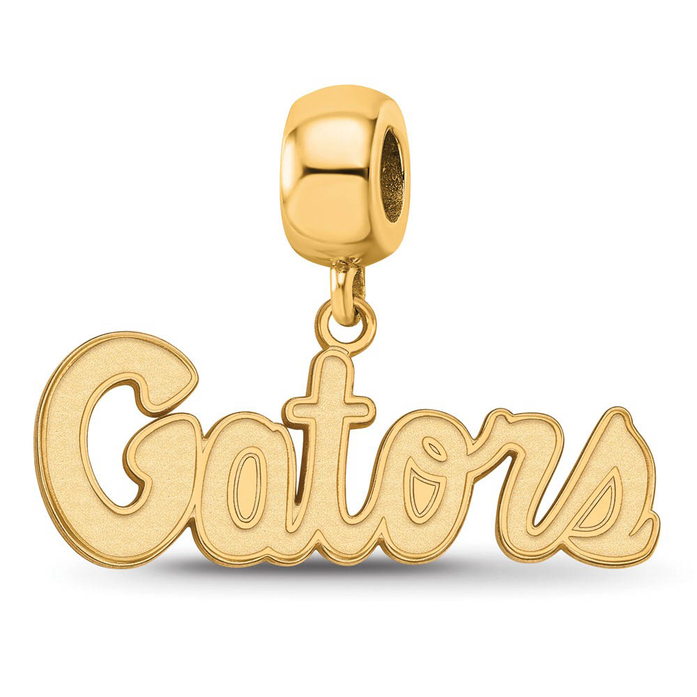 14k Gold Plated Silver University of Florida Sm Dangle Bead Charm