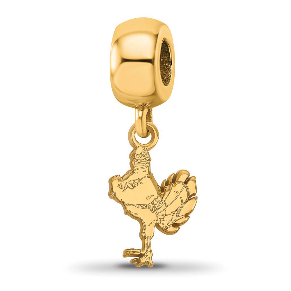 14k Gold Plated Silver Virginia Tech Dangle Bead Charm