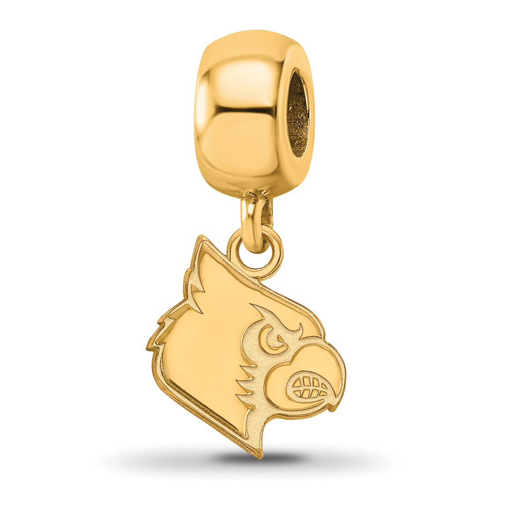 14k Gold Plated Silver University of Louisville Sm Dangle Bead Charm