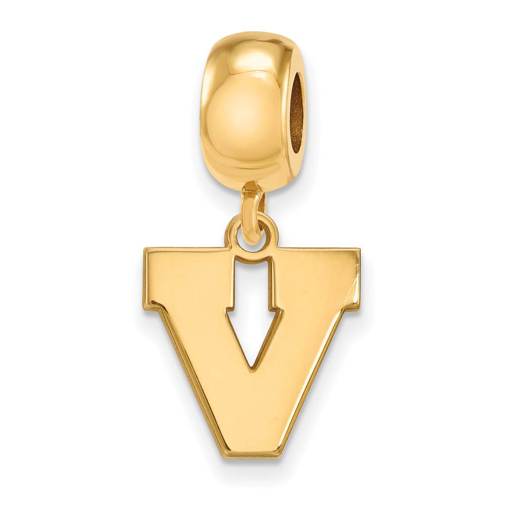 14k Gold Plated Silver University of Virginia Sm Dangle Bead Charm
