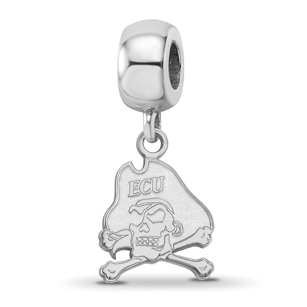 Sterling Silver East Carolina University Pirate Dangle Bead Charm