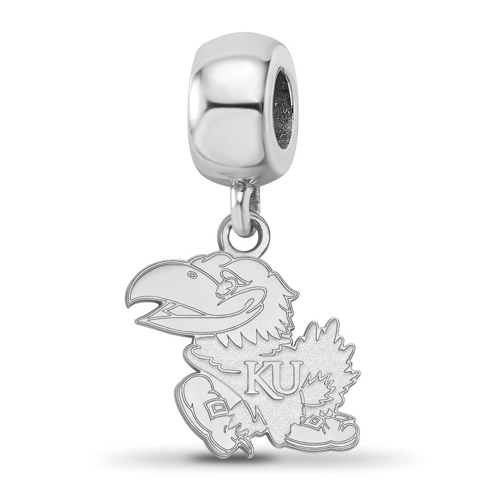 Sterling Silver University of Kansas Dangle Bead Charm