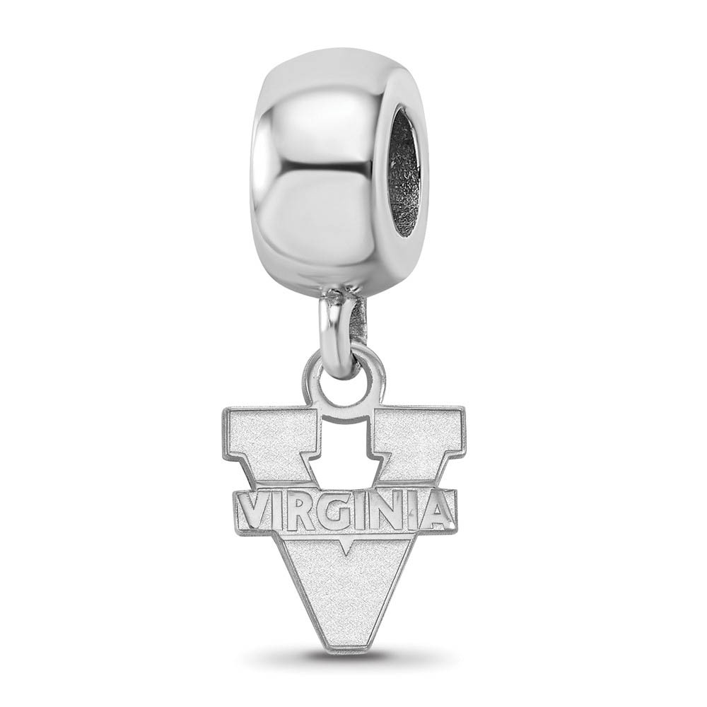 Sterling Silver University of Virginia 'V' Dangle Bead Charm