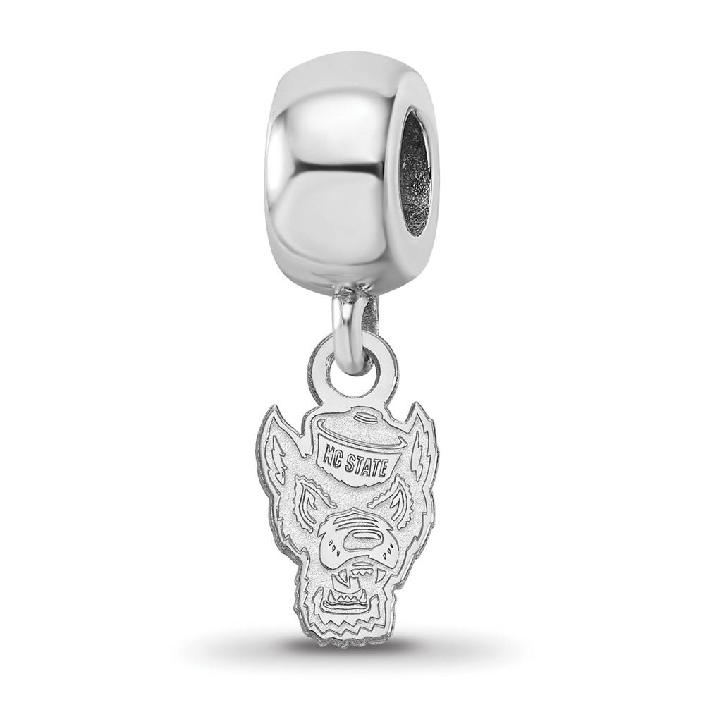 Sterling Silver North Carolina State University Dangle Bead Charm