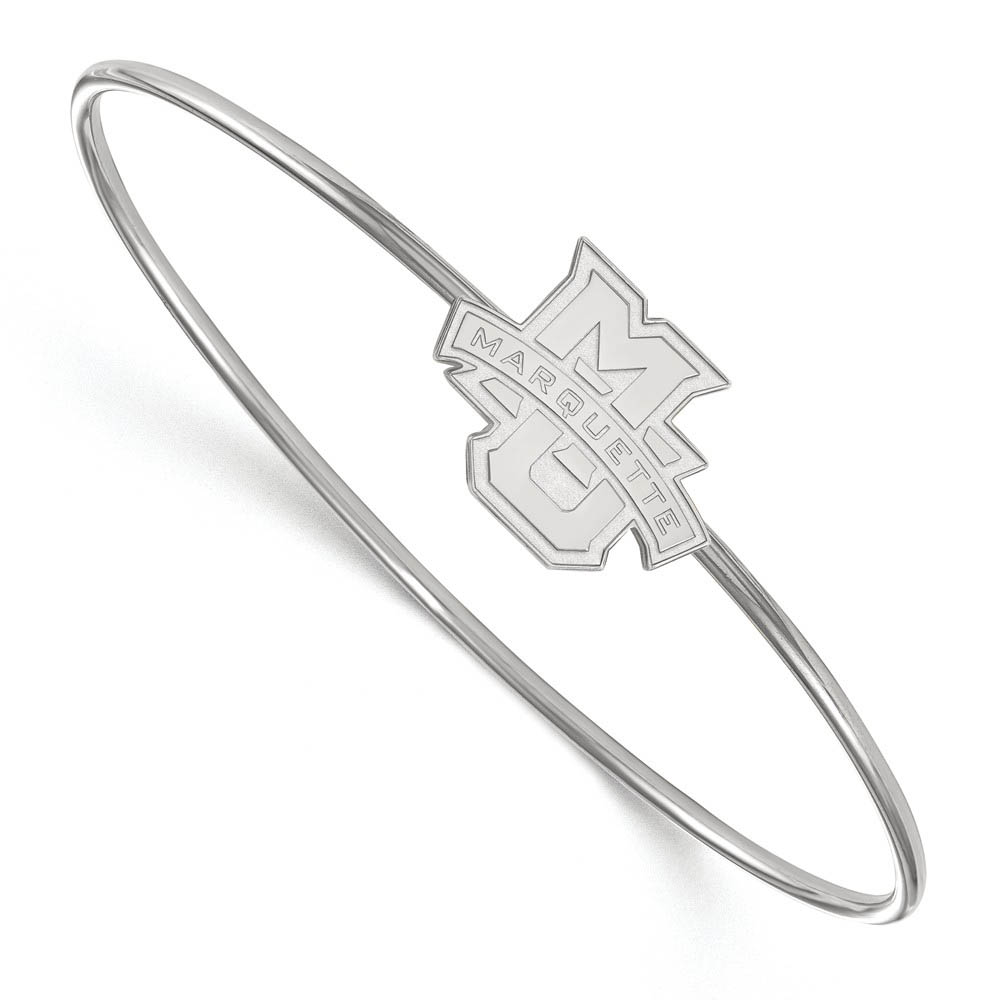 NCAA Sterling Silver Marquette University Bangle Slip on, 7 Inch