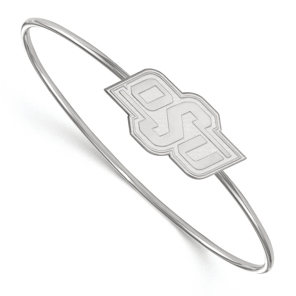 NCAA Sterling Silver Oklahoma State University Bangle Slip on, 7 Inch