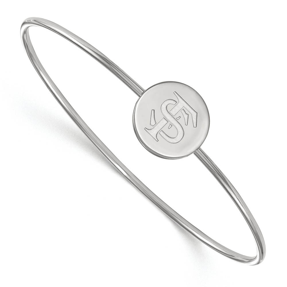 Sterling Silver Florida State University Logo Bangle