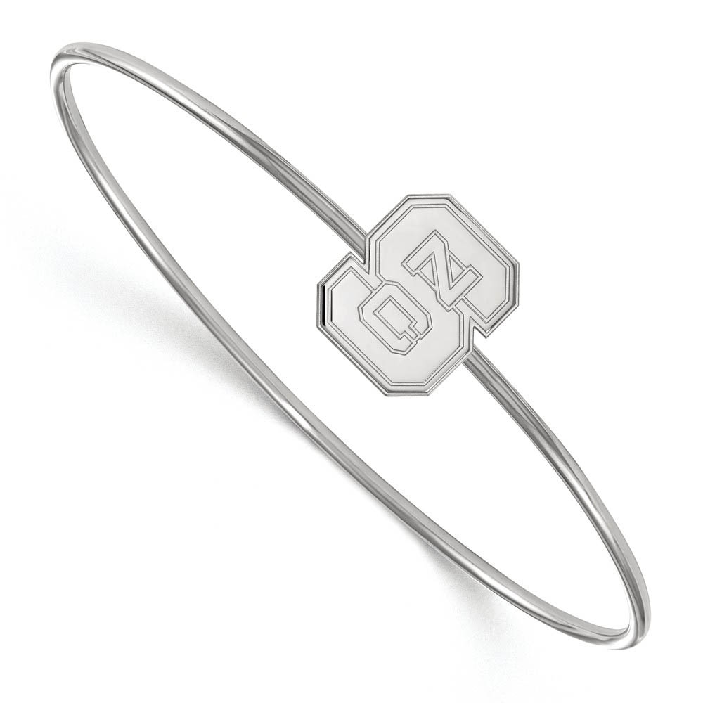 Sterling Silver North Carolina State U. Logo Bangle