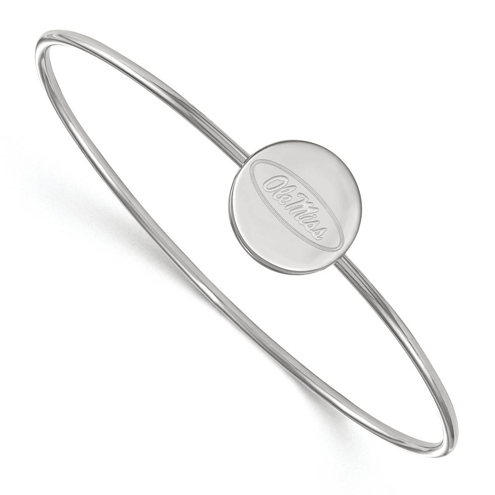 Sterling Silver U, of Mississippi 'Ole Miss' Bangle