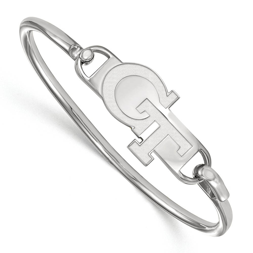Sterling Silver Georgia Technology Logo Bangle