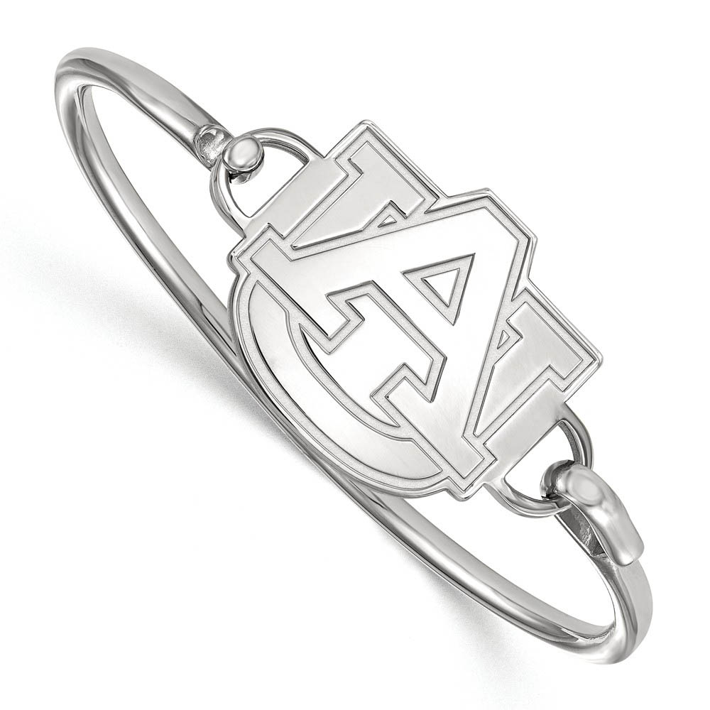 Sterling Silver Auburn University Lg Logo Bangle
