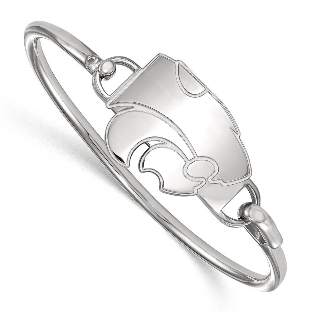 Sterling Silver Kansas State U. Lg Wildcat Bangle